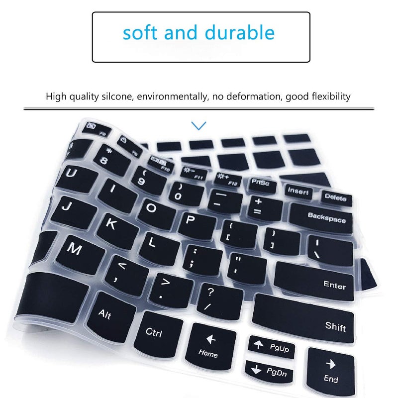 MUBUY-GOL Keyboard Cover for Lenovo Flex 14 14" |Lenovo Flex 15 15.6" |Yoga C940 C930 920 13.9" |Yoga 720 720S 730 13.3" | Yoga 720 12.5" |Yoga C740 14"|Ideapad 720s 13" 14"-Black - Image 3